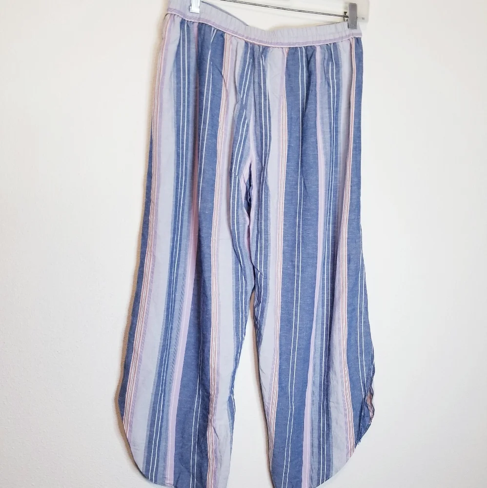 Drew linen blend stripes beachy pants_2